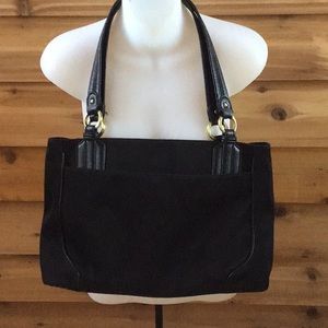 Vintage Etienne Aigner Black Fabric  Satchel, EUC!